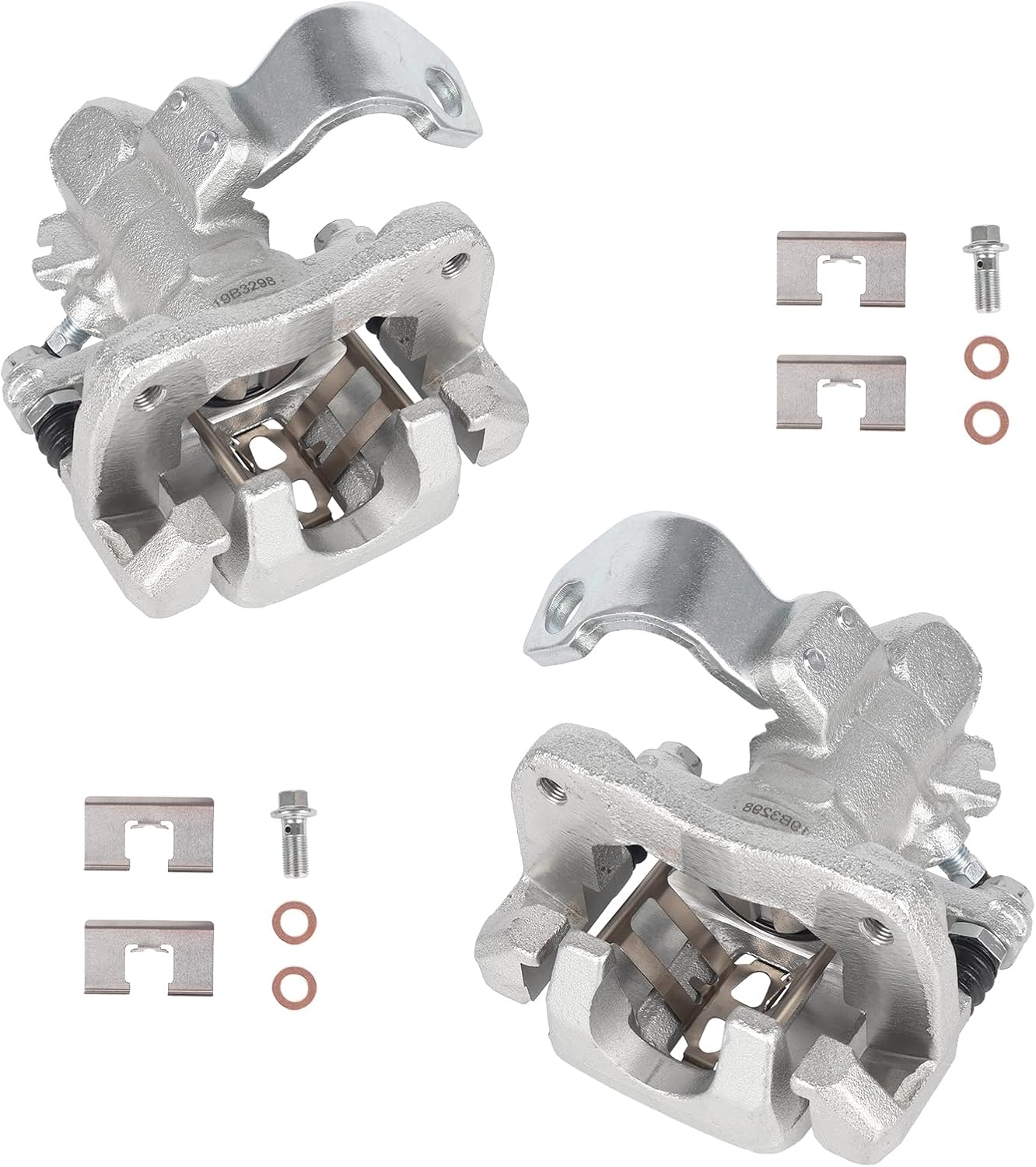 KUSATEC 19B3299 19B3298 Brake Caliper Assembly with Bracket Fit for Honda and Acura Models CSX 2006-2011,ILX 2013-2018;Civic 2006-2014, Both Driver Passenger Side