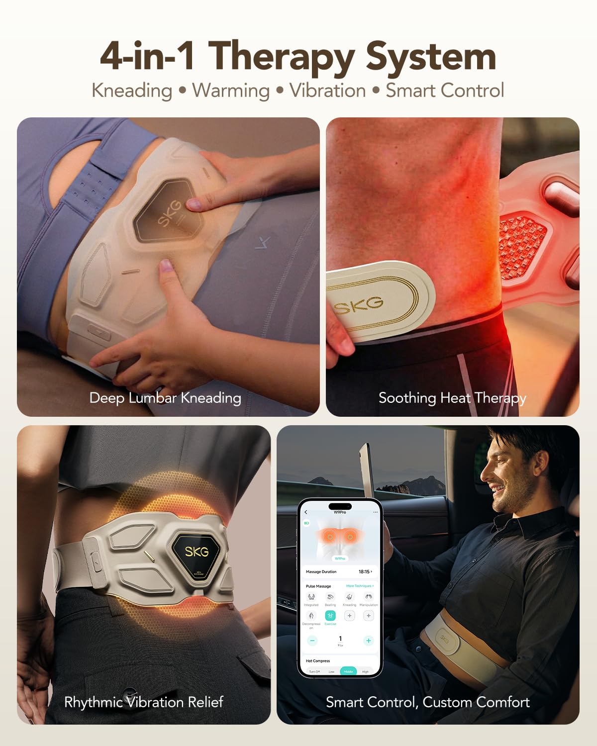 Amazon.com: SKG Lower Back Massager for Stress Relief Deep Tissue