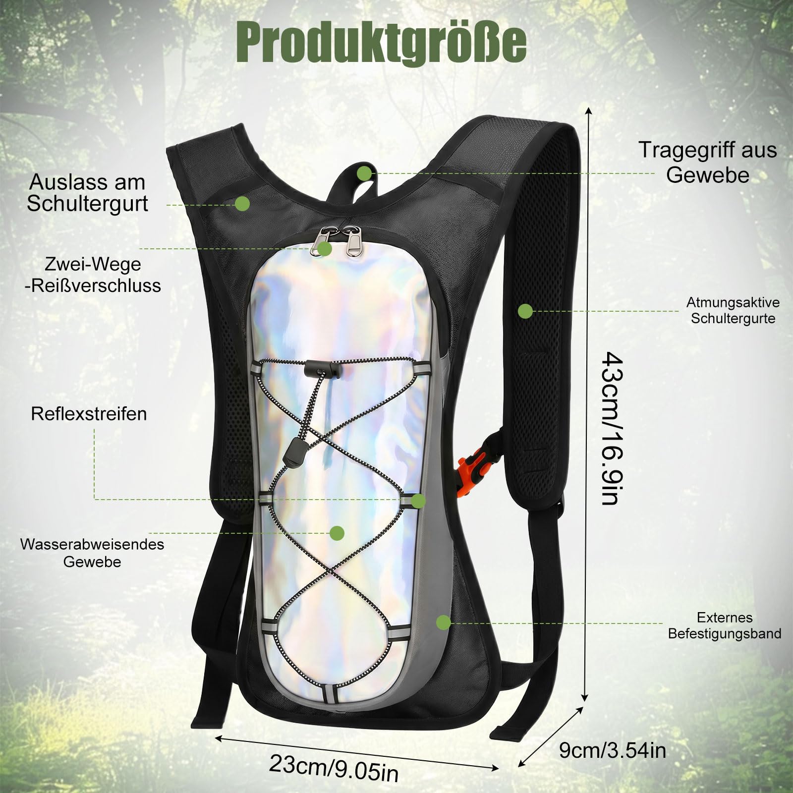 MTB Rucksack Fahrradrucksack - Ultraleicht Sportrucksack, MTB Fahrrad Rucksäcke, Wasserdicht Rucksäcke für Herren und Damen, Wanderrucksack klein Für Wandern Klettern Camping Radfahren