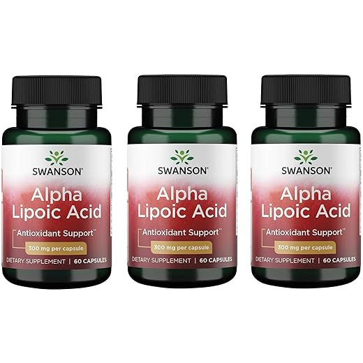 Alpha Lipoic Acid - Antioxidant Activity Supplement - 300 mg 60 Capsules (3 Pack)