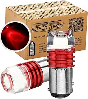 ELTRON TURBO DC Power Imported BA15S(1156) Single Color Brake Light With Flash, Reversing Light, Tail Light, Parking Light, Indicator Light LED Universal For All Bikes, Motorcycle (Pack of 2, Red)