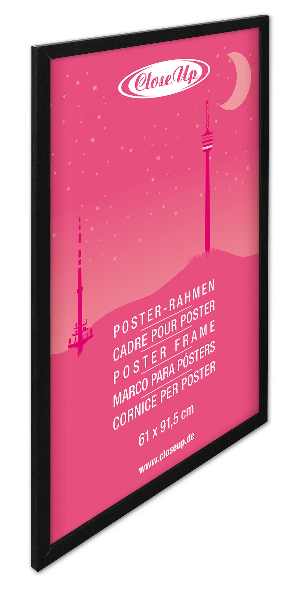 Posterrahmen 80x80 Cm Schwarz - Quadratischer Bilderrahmen Mit Kunststoffglas