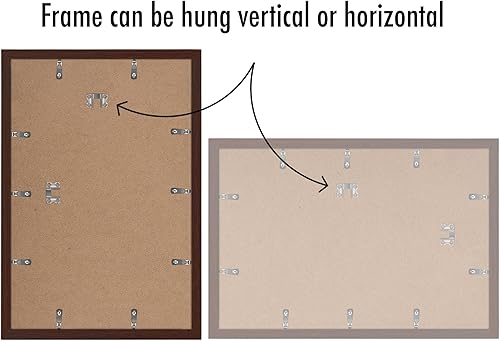 Vista 515 de Americanflat Portarretratos de 5 x 6 pulgadas con plexiglás pulido, juego de 5 portarretratos de 2 x 3 pulgadas con paspartú o para fotos de 5 x 6
