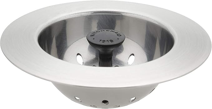 Colador de acero inoxidable KitchenAid para fregadero negro miniatura 2