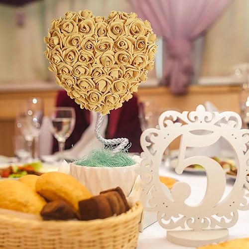 Miniatura 4 de INSUNSIX Rosas de espuma, 200 cabezas de rosas de 1.97 pulgadas, rosas artificiales para manualidades, centros de mesa de boda, arreglos de