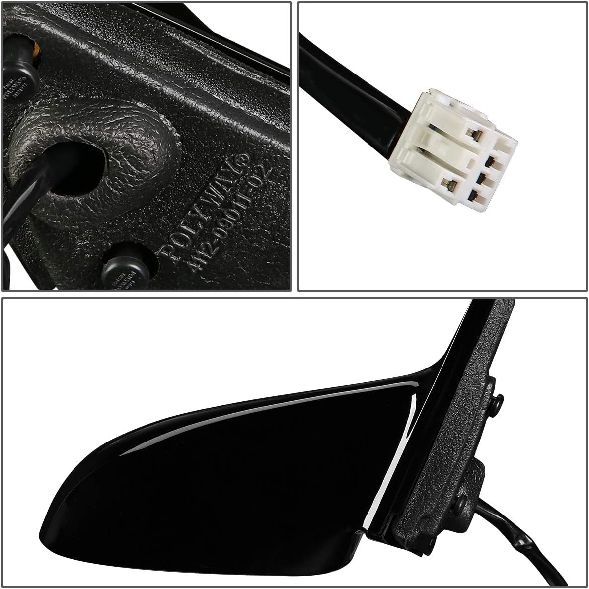 Auto Dynasty CH1321111 OE Style Powered+Heated Passenger Right Side View Door Mirror Compatible with Concorde Eagle Vision 93-97