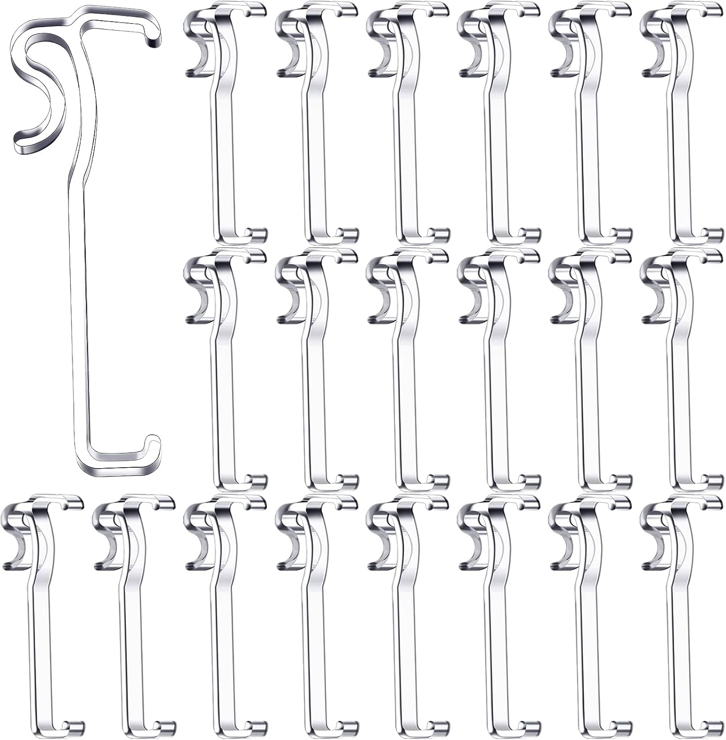 Blulu 3 Inch Valance Clips Window Blind Hidden Clip Clear Plastic Retainer Latent for Horizontal Blind(12 Pieces)