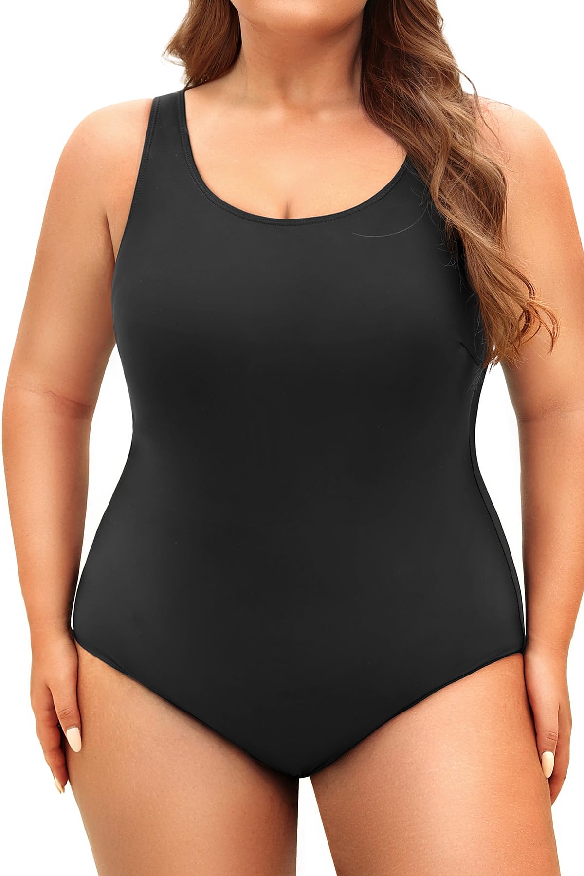 Holipick Womens Plus Size One Piece Swimsuits Tummy Control Bathing Suits Sporty Swimwear