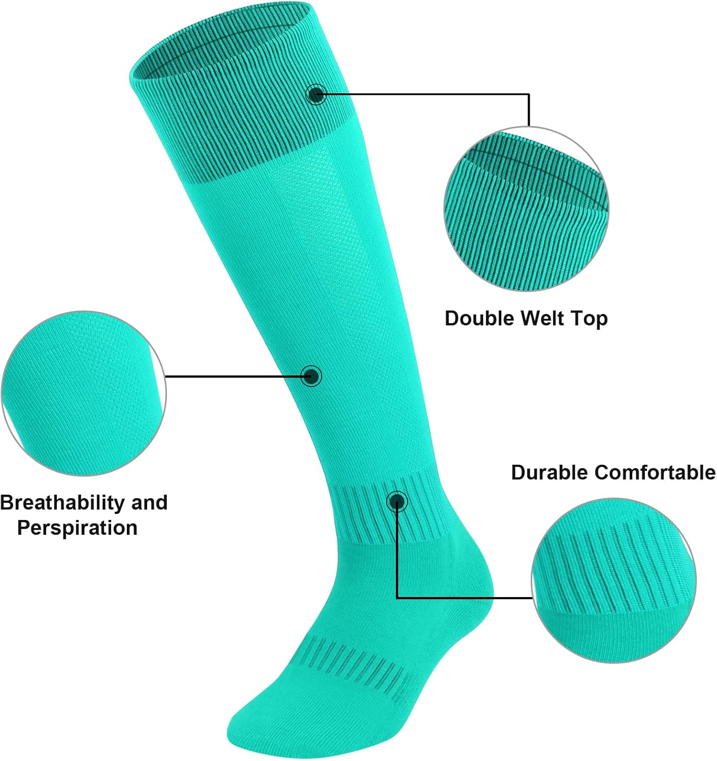 UnFader Baseball Socks and Belts Combo for Youth and Adult, Elastic Softball 2 Pair Socks and 1 Belts - Image 3