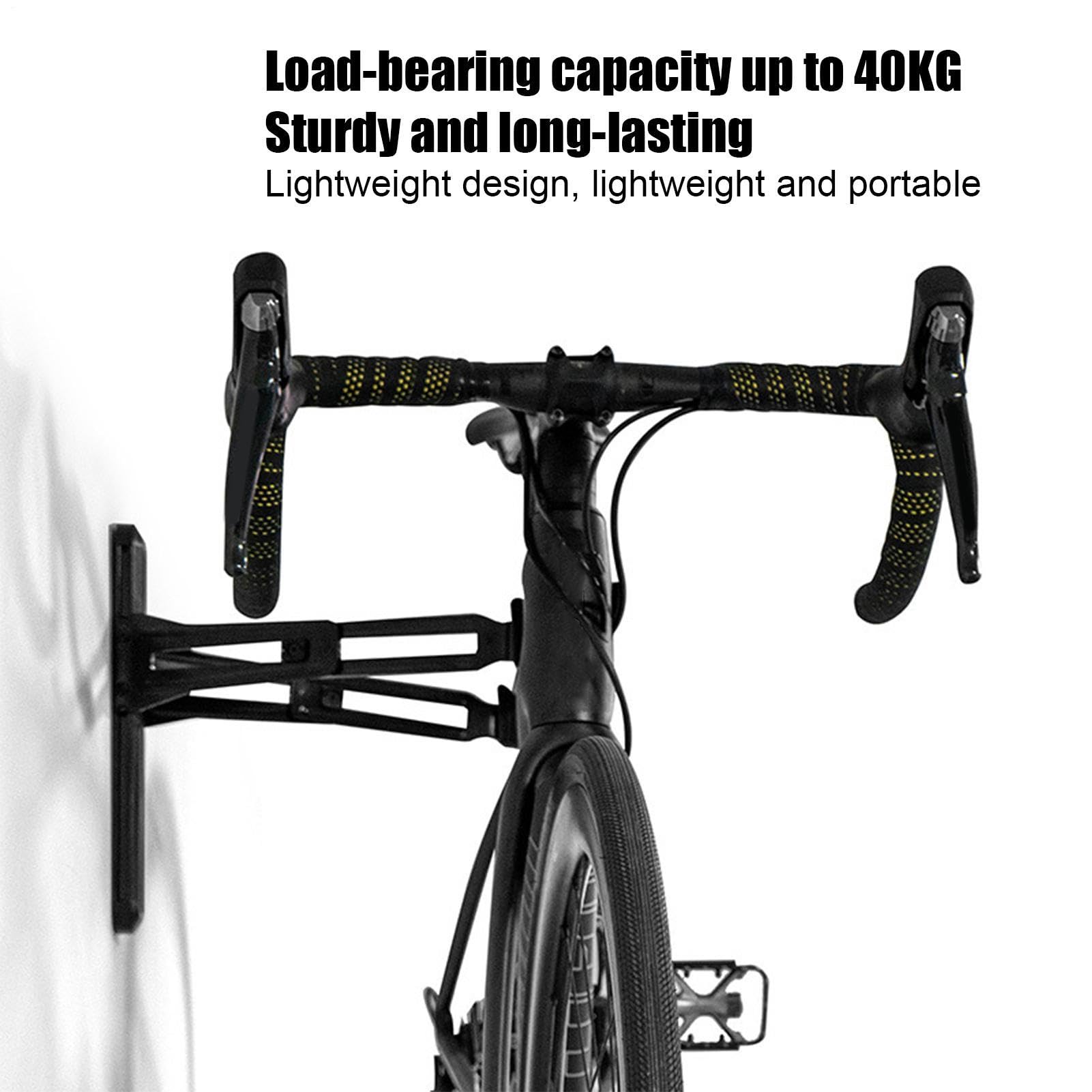 Wandhalterung, Fahrradständer, Garage, Aufbewahrung, platzsparender Aufhänger | Hält bis zu 40 kg, Indoor-Halterung für Mountainstraßen-Falträder