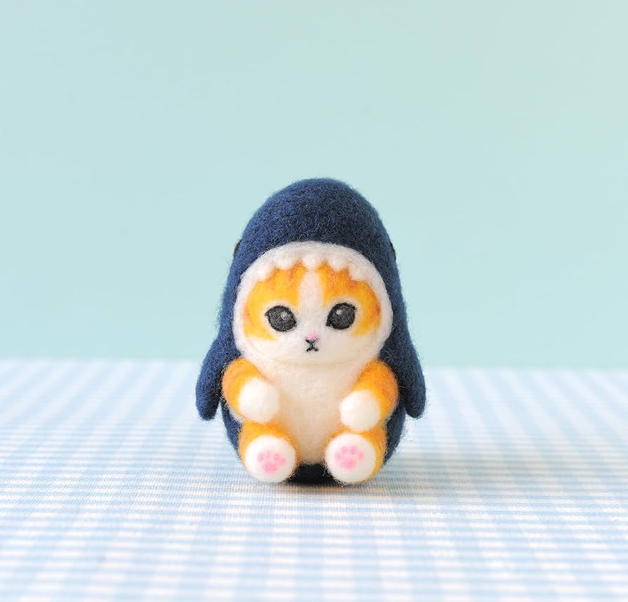 羊毛フェルト　テグー(サンド) Amazon.co.jp: ニードルフェルトでつくる サメにゃん : ホビー