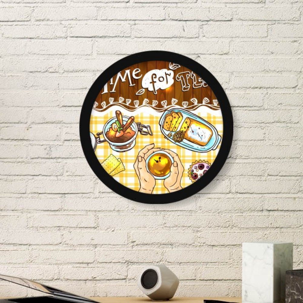 Cuadros de pinturas para cocina con diseño de galletas de chocolate y marco negro DIYthinker