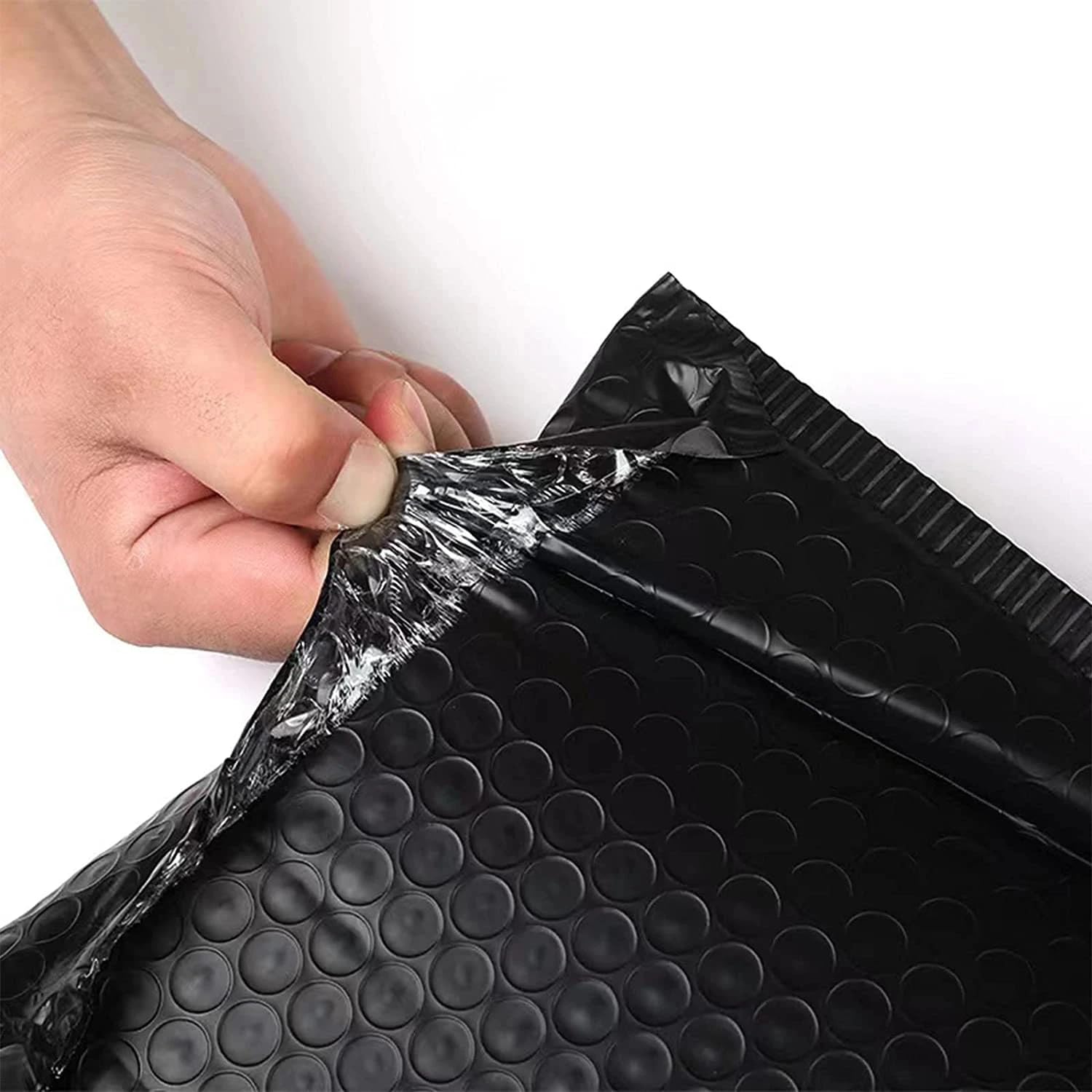 Buste Imbottite Per Spedizioni 100 pezzi di imballaggio sacchetto di spedizione autosigillante nero impermeabile corriere borse bolle postali buste imbottite a bolle d'aria borsa borse di spedizione B