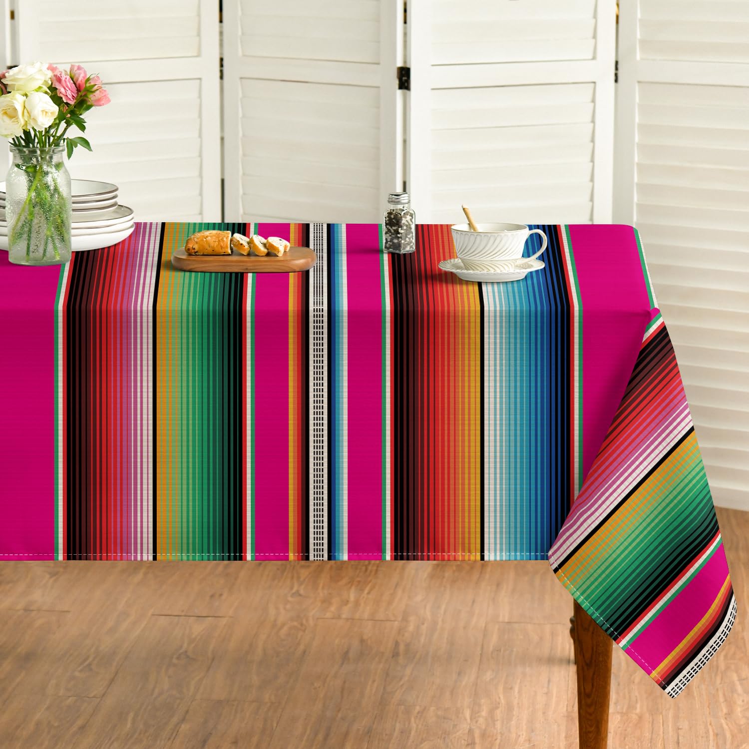 Amazon.com: Horaldaily Stripe Tablecloth 60x120 Inch Rectangular