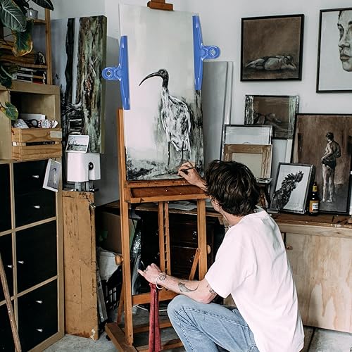 Miniatura 6 de GUKBIAY Pinzas de toro extra grandes, paquete de 2 clips de acero inoxidable de 12 pulgadas, color azul, jumbo, soporte de abrazaderas de papel para