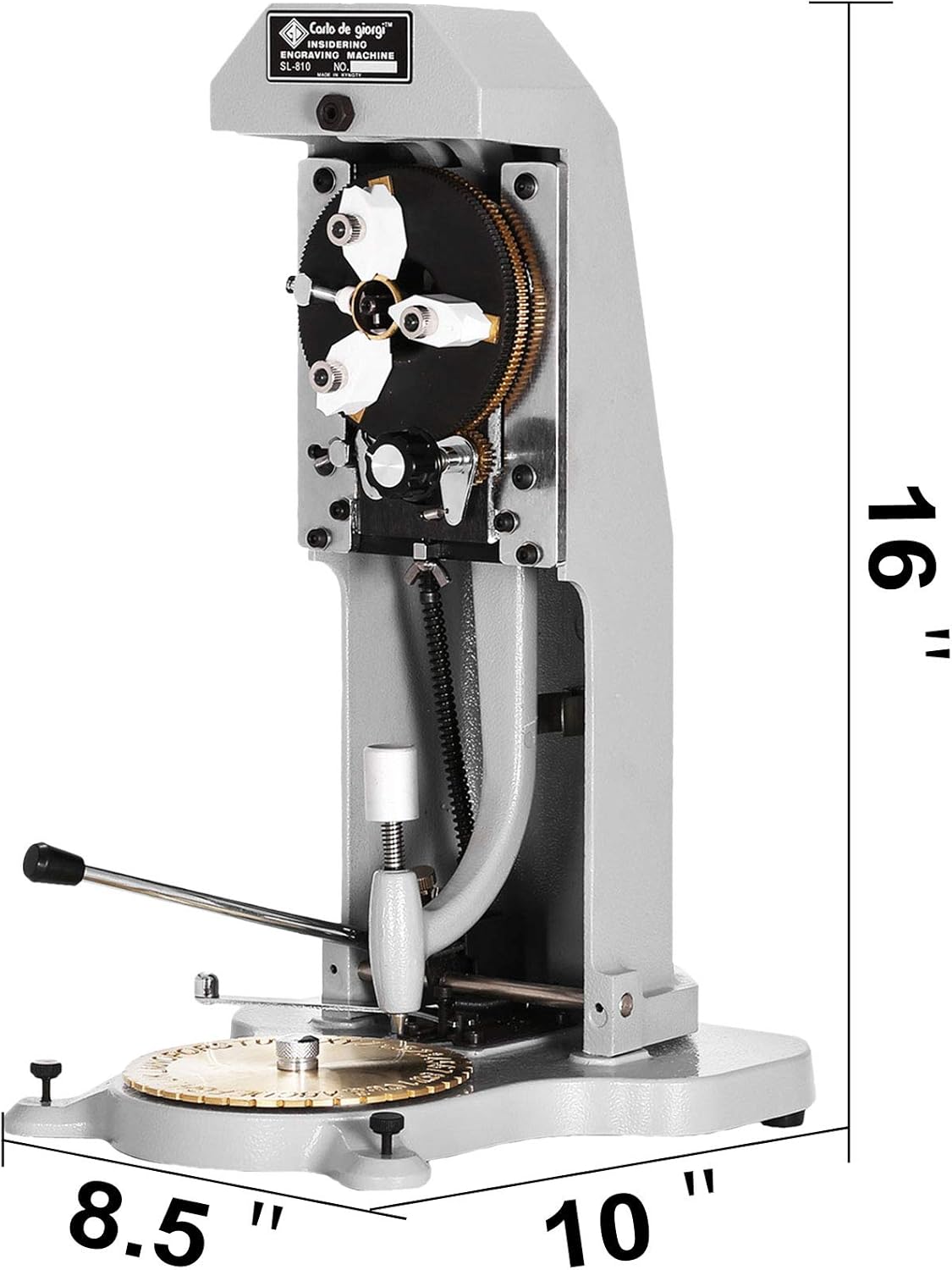 VEVOR Inside Ring Engraver Double Sided Dial Stamper 1.5mm-2.0mm Character Letter Block Machine for Rings Inner Engraving