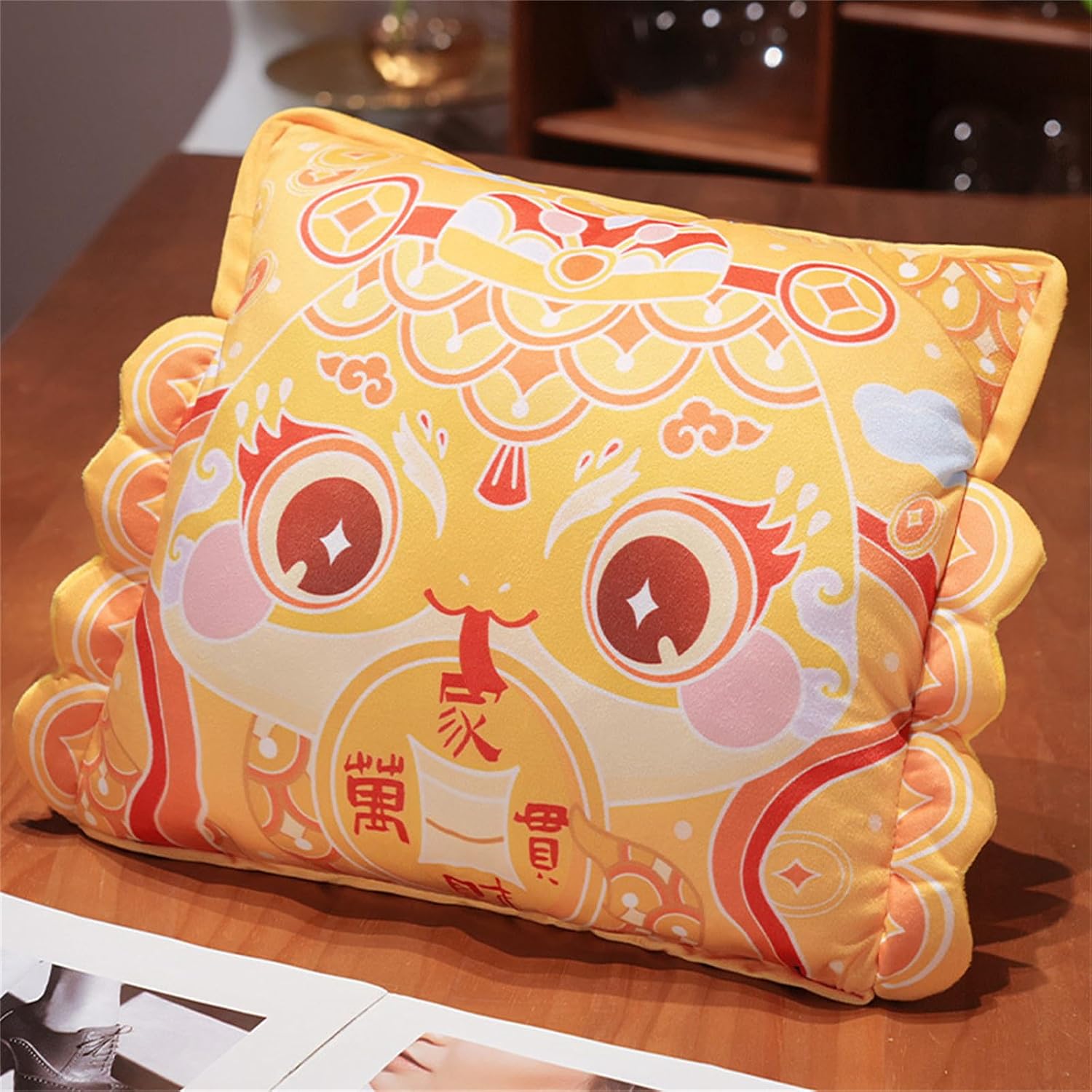 Snake Mascots Pillow Blanket Double-use 3in1 Office Naping Folding Shawl Small Air Conditioning Car Cushions Air Conditioning
