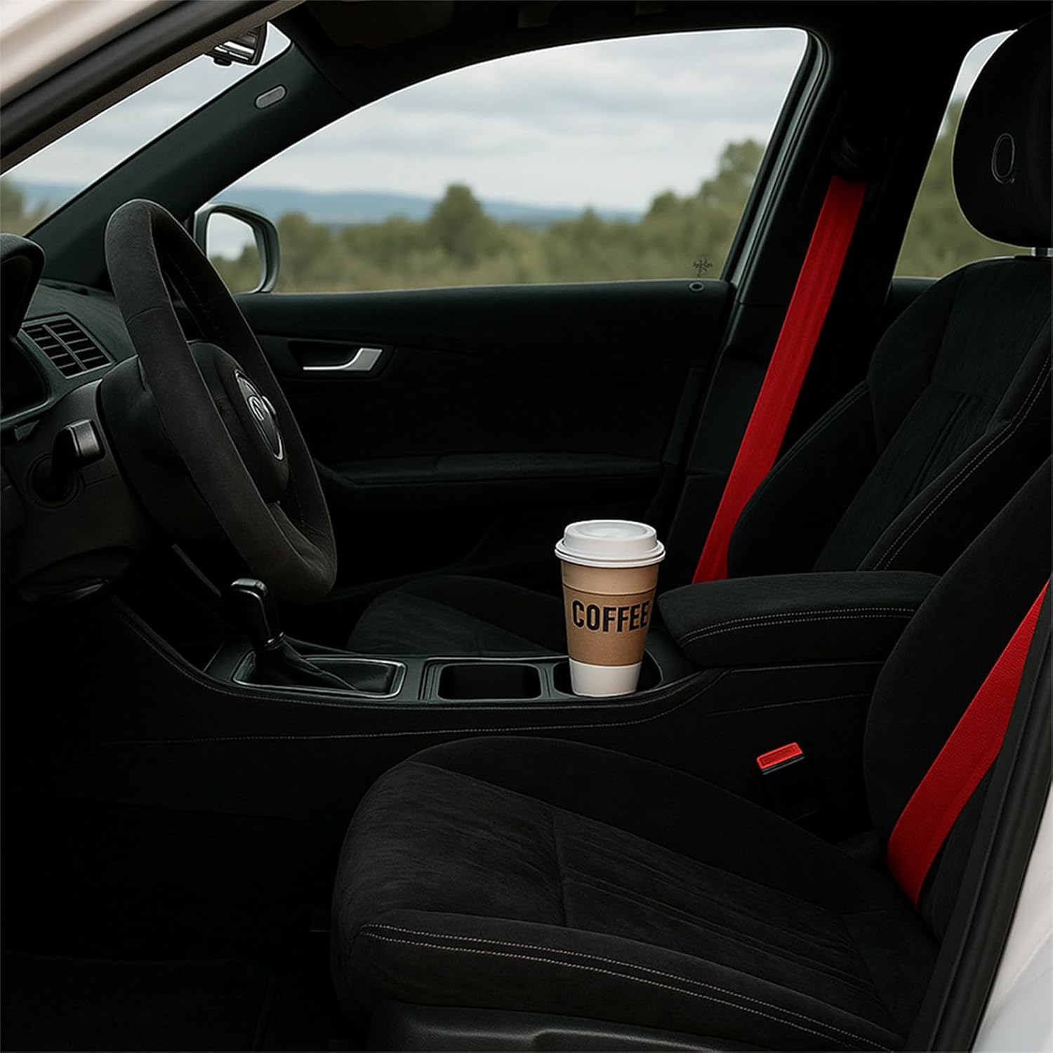 Self-Adhesive Suede Decorative Film for Car - Headliner/Dash/Door/Trunk | Stretchable & Scratchproof Ultra-Fiber Leather | DIY Peel & Stick 40"x59" Black Pro-Grade Curved (Black, 40"x59")