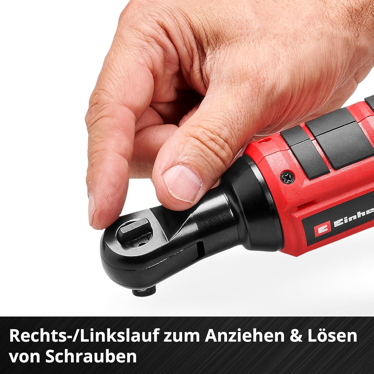 Einhell Akku-Ratschenschrauber TE-RW 18/60 Li-Solo Power X-Change (18 V, 60 Nm, 3/8"-Werkzeugaufnahme, Rechts-/Linkslauf, LED-Licht, inkl. 1/2"-Adapter, ohne Akku)