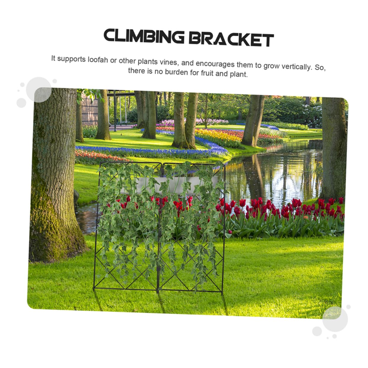 Treillis de Jardin Pliable en Fer, 5 Pièces, pour Plantes Grimpantes