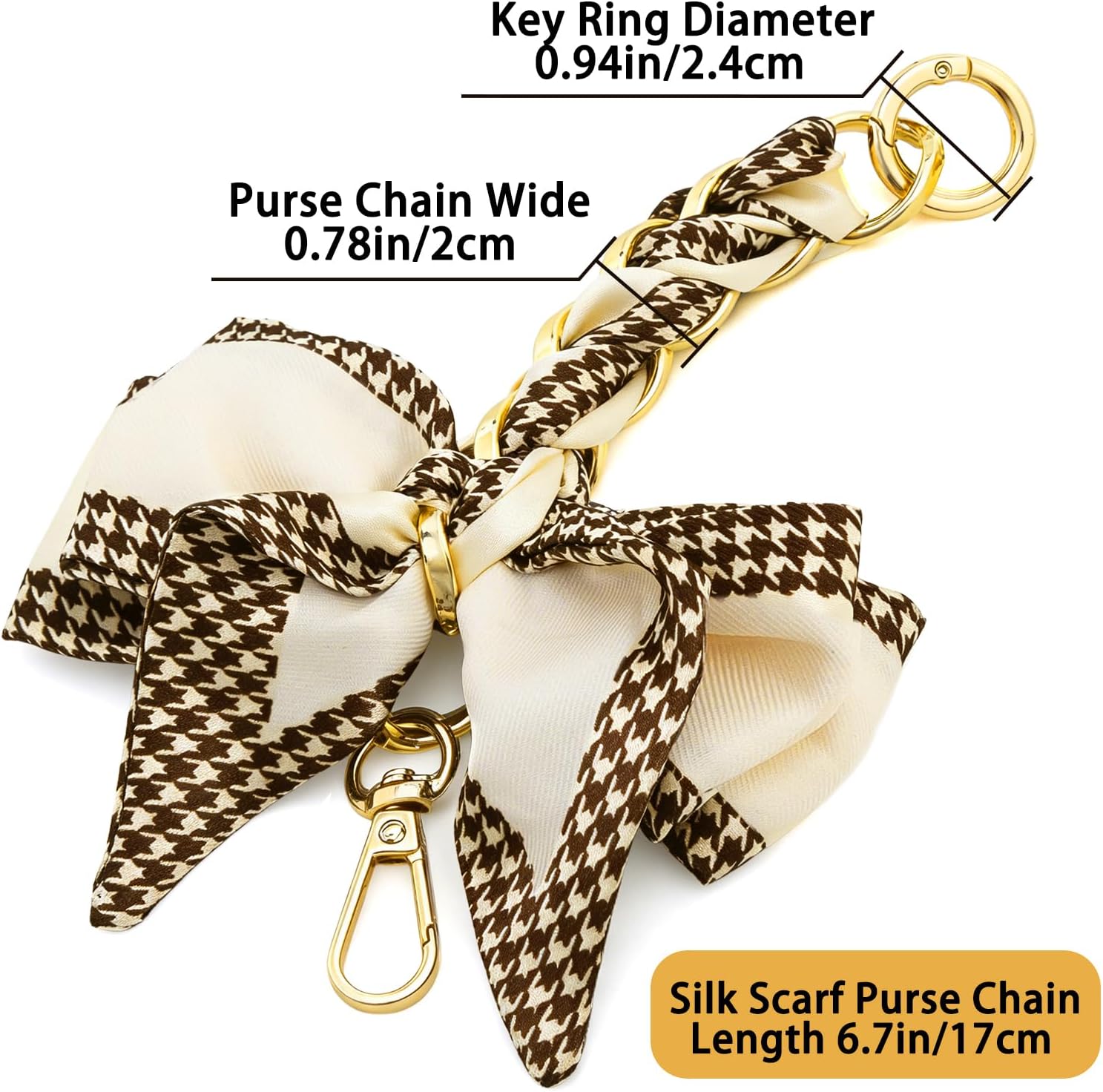 Bag Purse Extender Chain Bow Ribbon Purse Chain Extender for Crossbody Bag Charms Women Handbag Accessories - Image 3