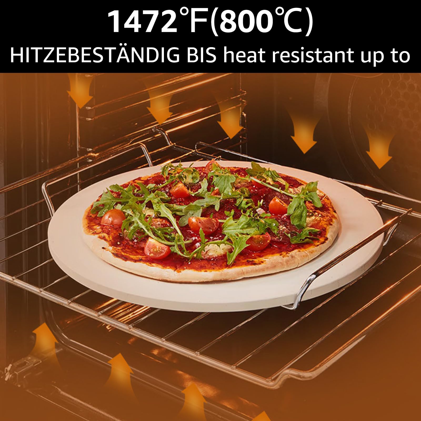 Pierre à pizza ronde 30 cm Cordiérite Pierre à pizza pour four de qualité supérieure 1 cm d'épaisseur pour tartes, pâtisseries, gâteaux, pains