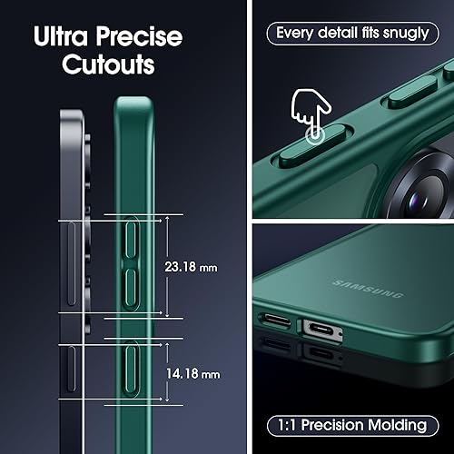 Miniatura 7 de CASEKOO Funda oficial original para Samsung Galaxy S25 Plus protección militar contra caídas de 16 pies tecnología antimanchas delgada mate