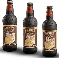 Cerveja Stout Benedita Cervejaria Louvada 500ml Kit 3un Sem Glúten