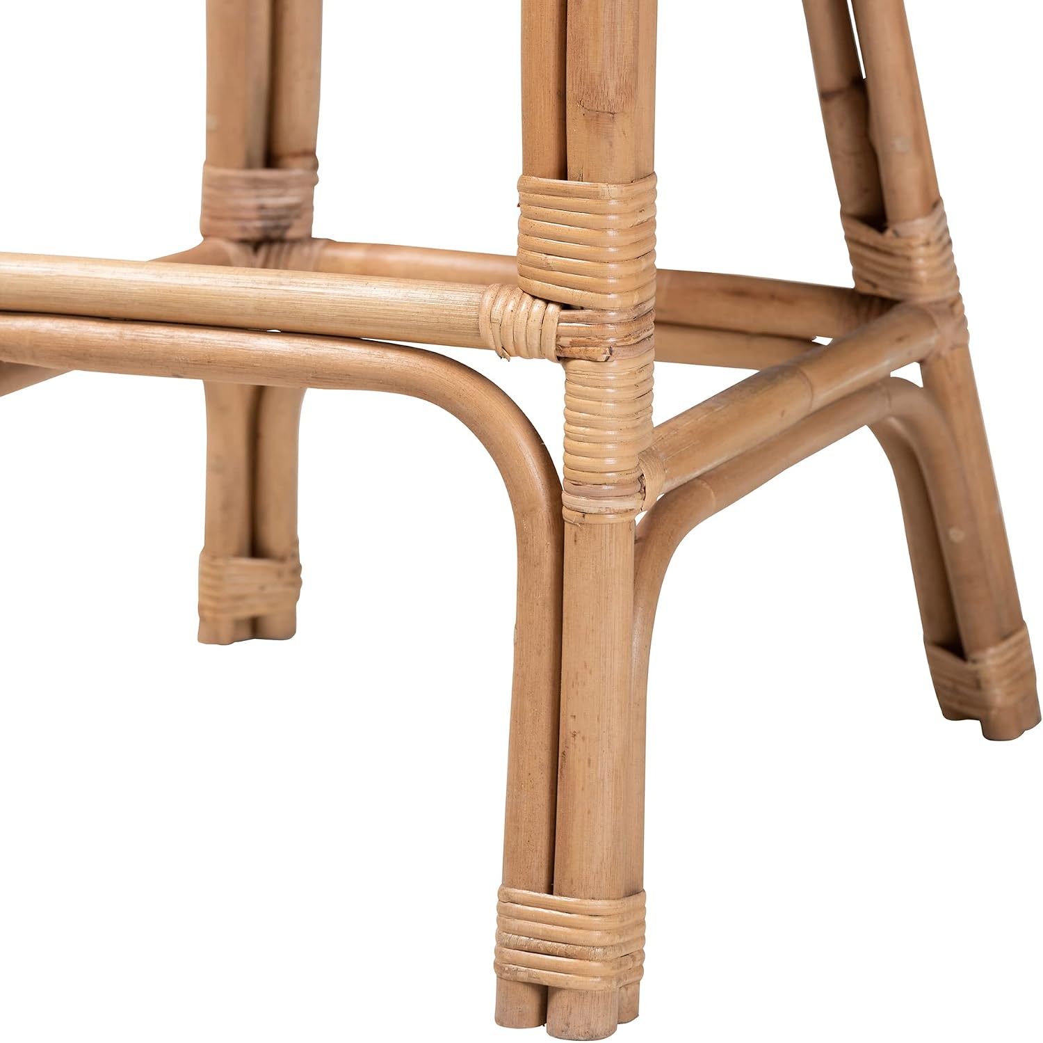 Baxton Studio Neola Bar Stool, One Size, Natural Brown