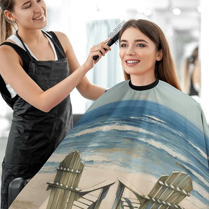 Capa de corte de cabello impermeable para hombres y mujeres miniatura 5