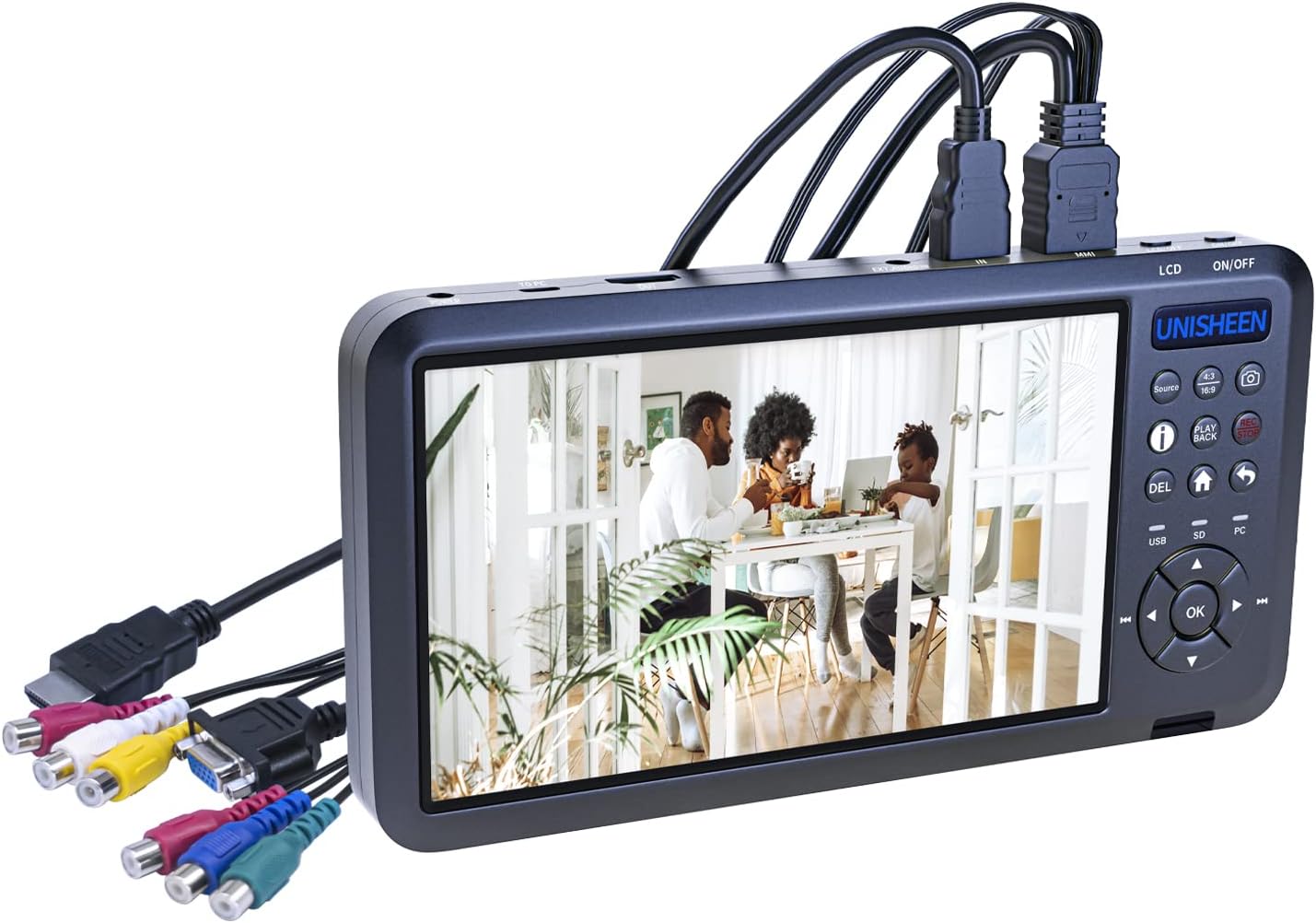 UNISHEEN Video Recorder 1080P 60FPS USB2.0 Video to Digital Converter