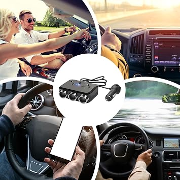 Car Splinter Adapter Splitter | Splinter Ladger Adapter for Cars 12V-24V, Caravan, Truck, Bus Converter 3 3100 MA with Separate Control for Navigator
