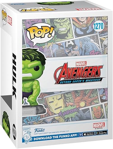 Vista 3 de Funko Pop & Enamel Pin: The Avengers: Earth's Mightiest Heroes - 60th Anniversary, Hulk with Enamel Pin - Marvel Comics - Yaxa Exclusive