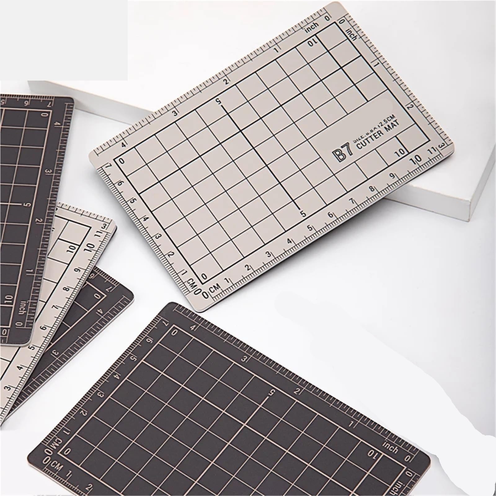 Tapete De Corte Mini tapete de corte B7, material saludable e inodoro, almohadilla grabado, tabla tallado, manualidades, papelería multiusos, arte escolar para coser(B7-5pcs)