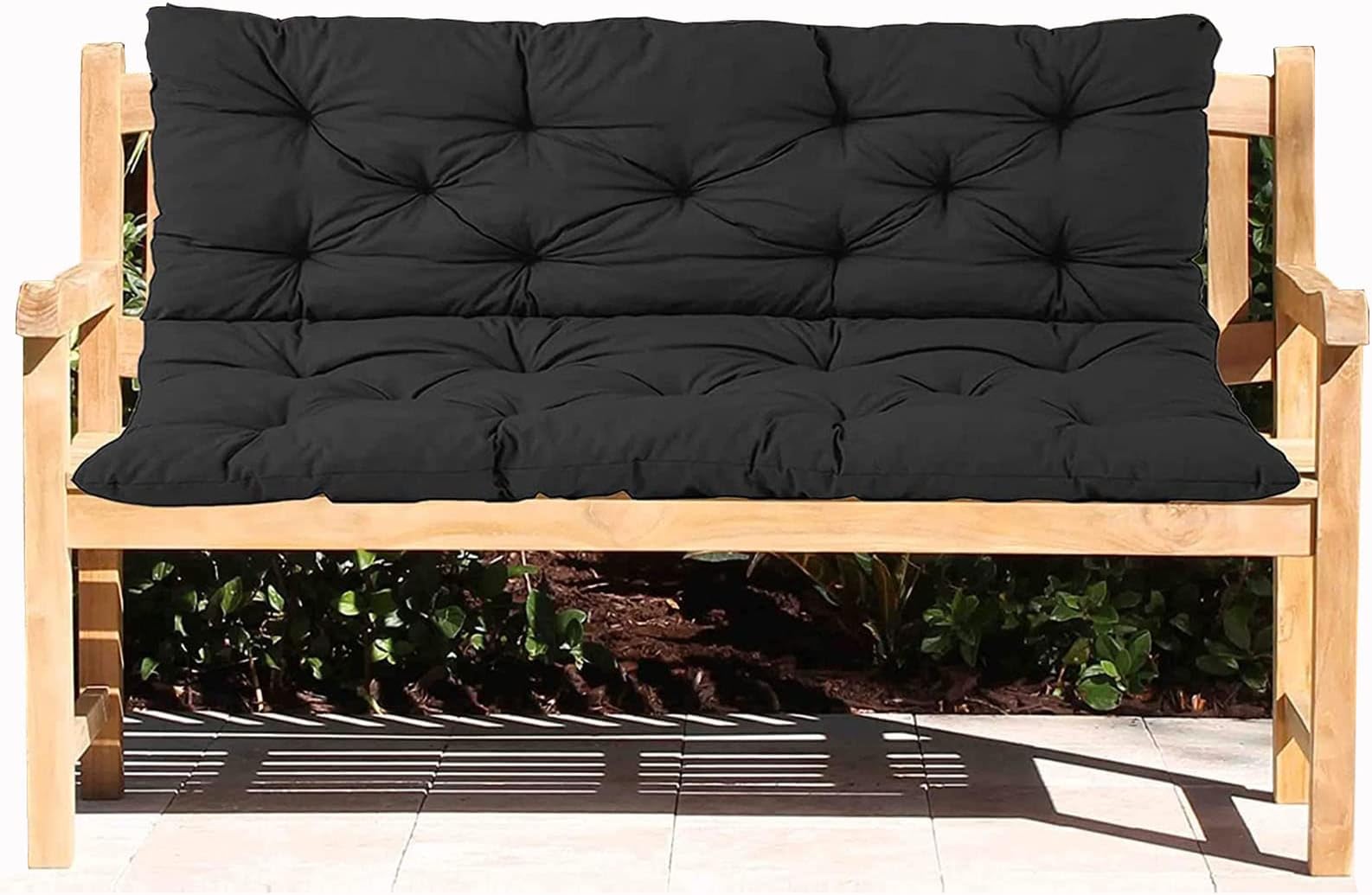 Garden Bench Pad Cushion, 2/3 Seater Swing Bench Sofa Cover, 150x100cm Rectangular Chair Cushion, Soft Thick Bench Mat for Outdoor Courtyard,for Indoor Outdoor Garden Patio Bench Swing Chair