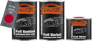 TRISTARcolor Pintura automotriz Set bote listo para pulverizar para Fiat/Lancia 199 Rojo Milano Pintura base + pintura transparente de 2 componentes 2,5 l