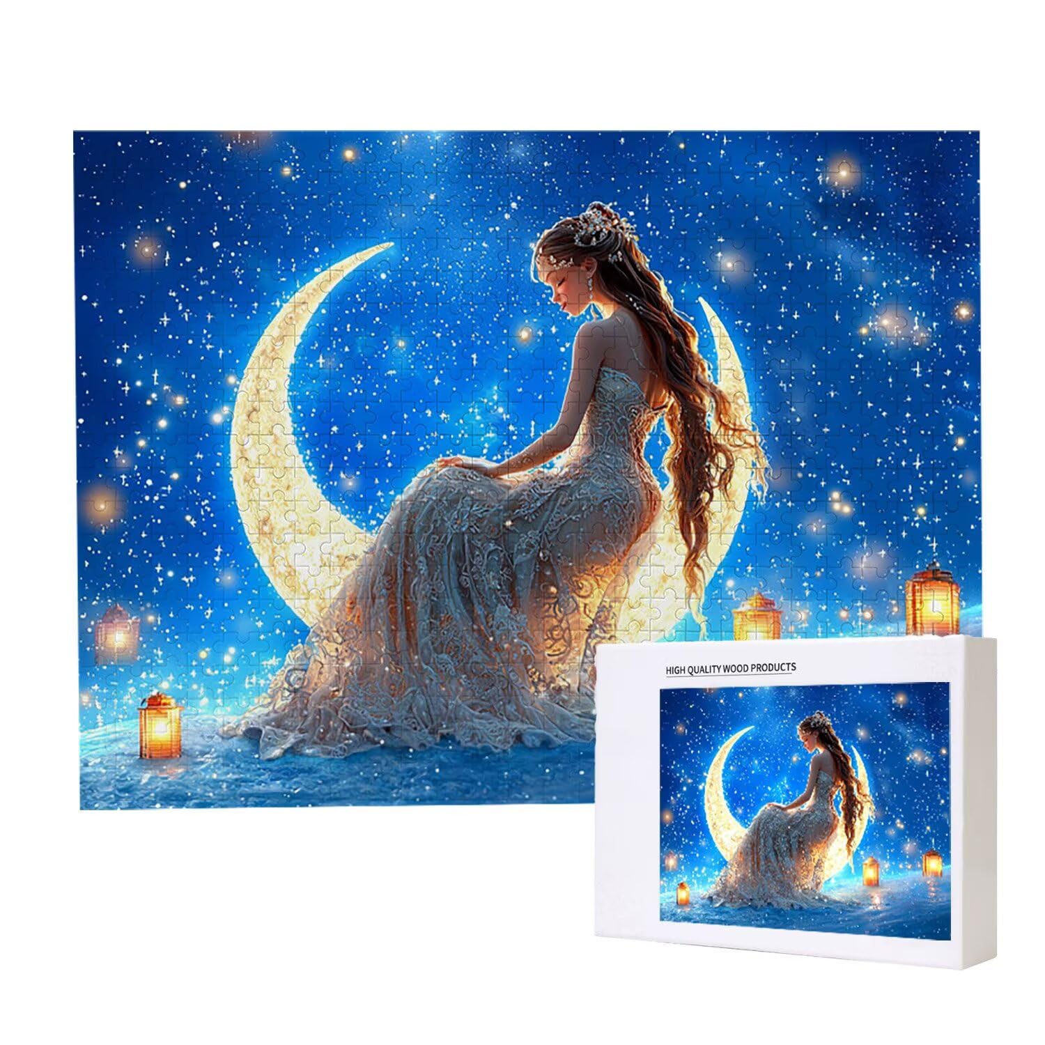 Puzzle 156 x 105 cm, 5000 sztuk puzzli dla dorosłych, prezent rocznicowy, prezent świąteczny, dekoracja domu, zapobieganie degeneracji mózgu u osób starszych ( księżyca) w-975