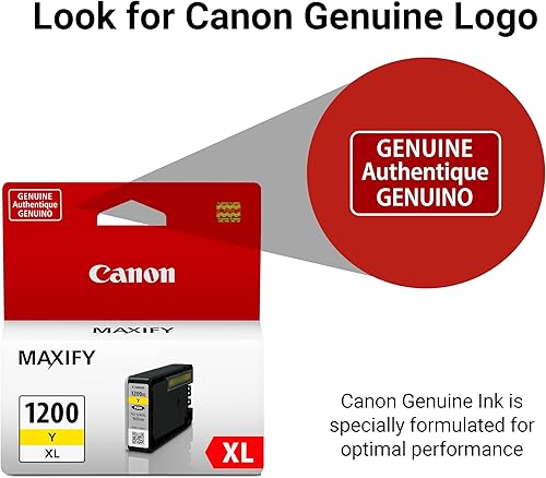 Miniatura 5 de Canon PGI-1200XL - Depósito de tinta amarilla auténtica, compatible con impresoras MB2120, MB2720, B2020 y MB2320 (opcional)
