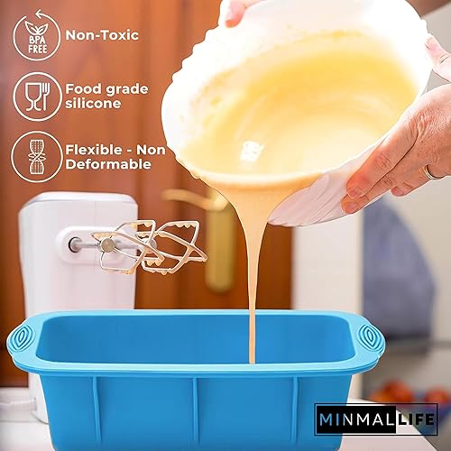 Miniatura 2 de Minmalife - Moldes de silicona antiadherentes para hornear, moldes de silicona para hornear, resistentes al calor, aptos para congelador, sin BPA,
