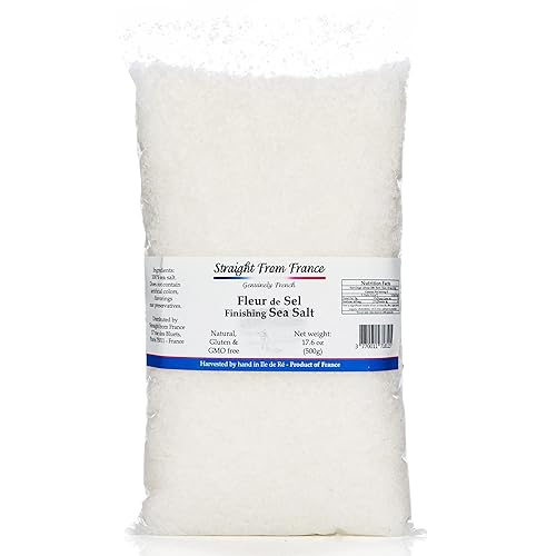 Sal de acabado de sal marina francesa Fleur De Sel de Francia (17.6oz)