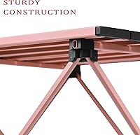 Vista 6 de Mesa de playa portátil Grope para arena con tablero de aluminio, mesa de camping plegable fácil de transportar, perfecta para exteriores, picnic