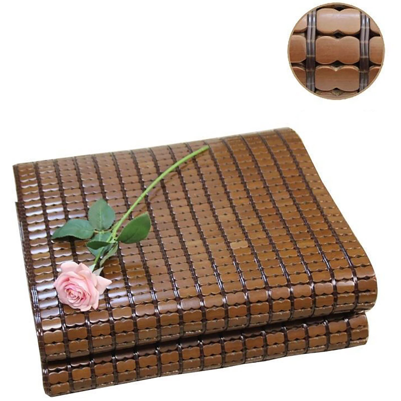 Couvre-lit étudiant en bambou marron doux et pliable 2.0X2M Mahjong