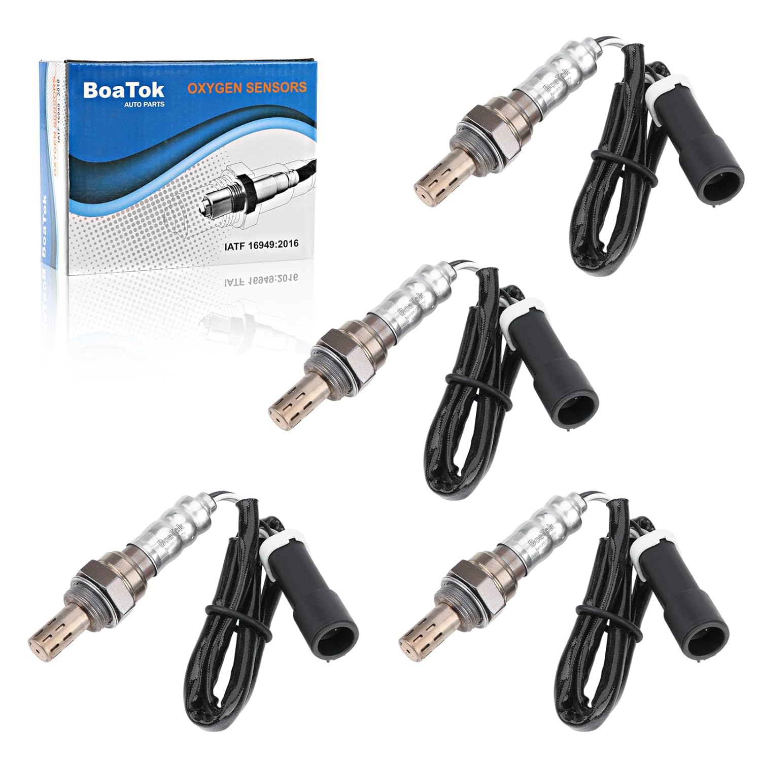 4Pcs 15717 O2 Sensor,Oxygen Sensor Upstream Downstream Compatible with Ford Expedition Explorer E150 E250 E350 F150 F250 F350 Lincoln Mazda Mercury and More Replaces 15716 15718 15719.