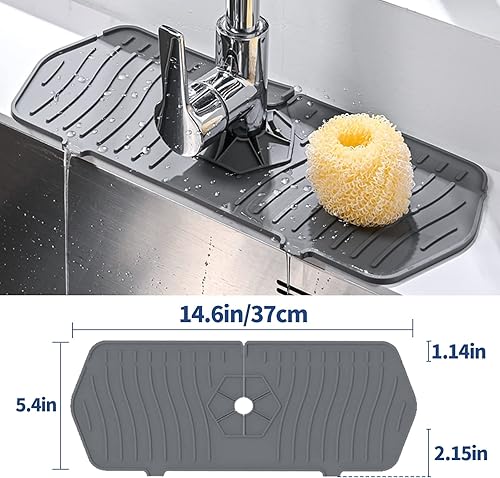Miniatura 4 de Almohadilla de silicona para grifo, mango de grifo de silicona, accesorios para fregadero de cocina, baño, encimera de agua, cubierta contra