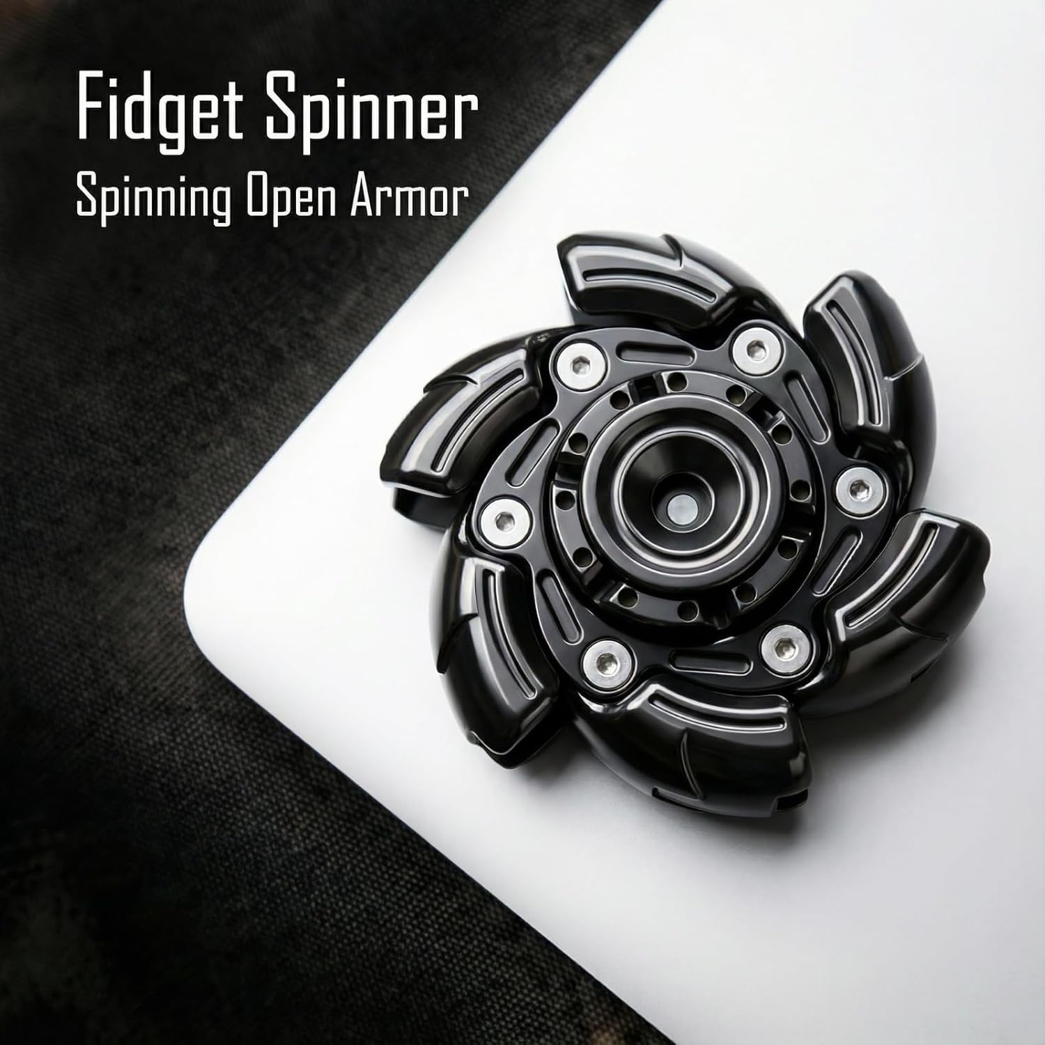 Precision Machined Metal Fidget Spinner for Adults - High-End EDC Fidget & Cool Desk Toy with Silent Spin. Unique Solid Metal Construction for Ultimate Stress Relief, Focus & Fidget Control.