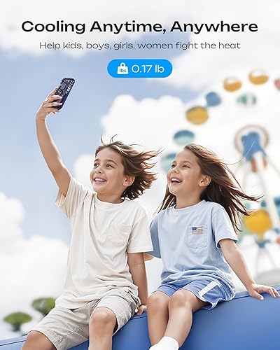 Miniatura 3 de Otlonpe Mini ventilador portátil recargable, pequeños ventiladores portátiles de mano con batería personal para viajes de escritorio de mano,