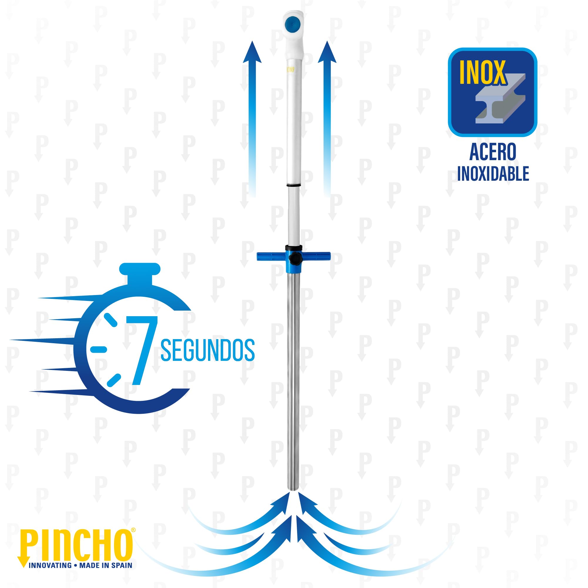 Pincho Clavafacil Strandschirm in Sand, XL, Halterung für Strandschirm aus Edelstahl, winddichtes Saugsystem und Befestigung in 7 Sekunden