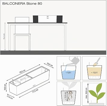 Lechuza Balconera Stone Plant Pot