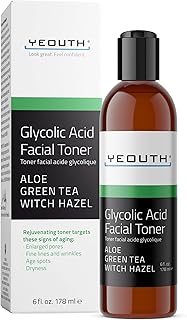 YEOUTH Tónico de ácido glicólico para la cara...