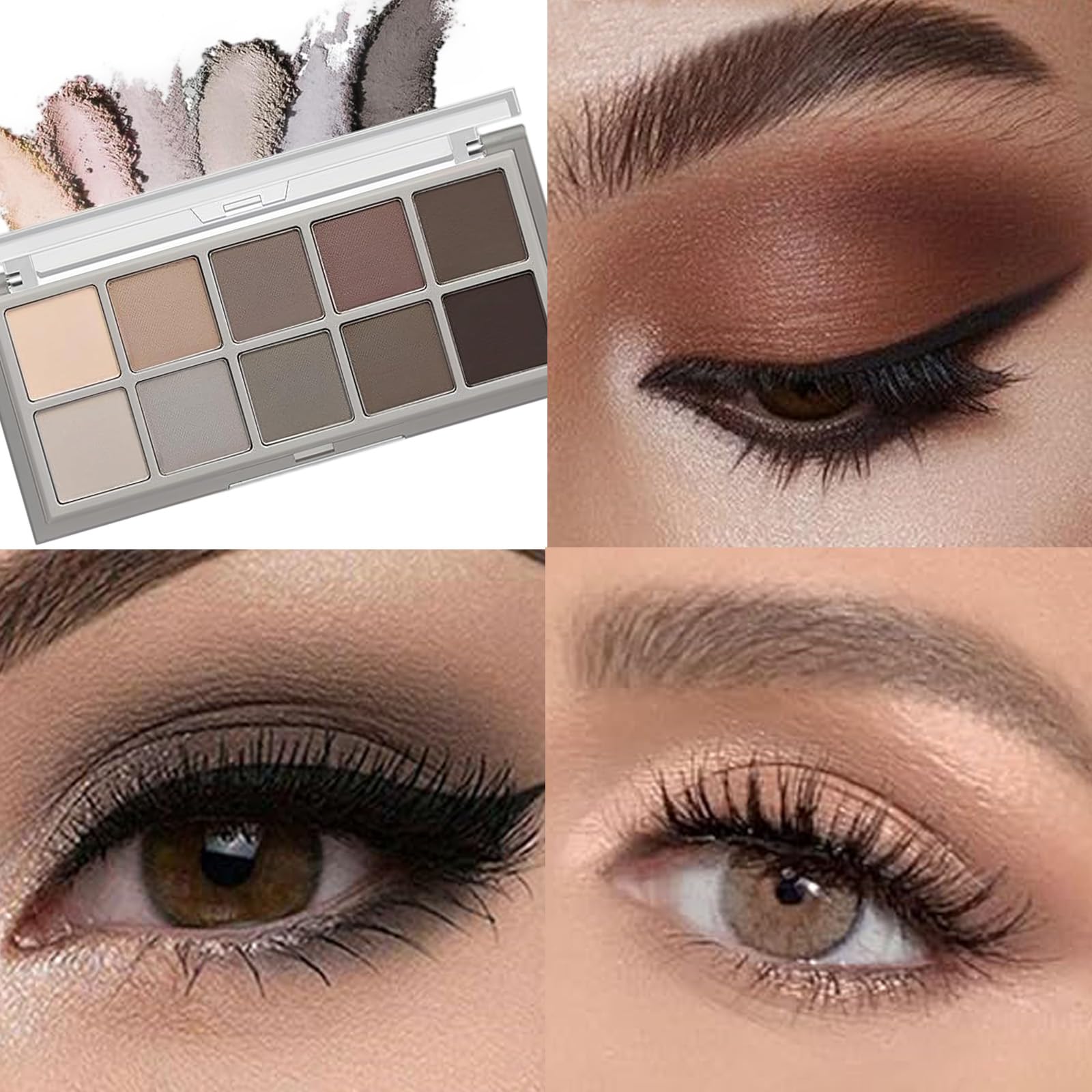 Makeup Eyeshadow Palette, 10 Smooth Matte Colors for Natural & Ultimate Eye Makeup, Waterproof, Long-Lasting - Image 4